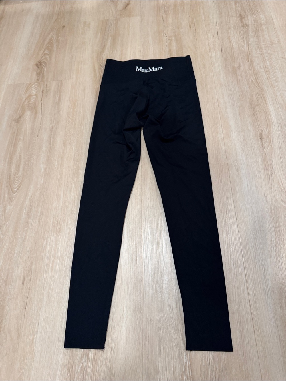 MaxMara Black Logo Waistband Leggings